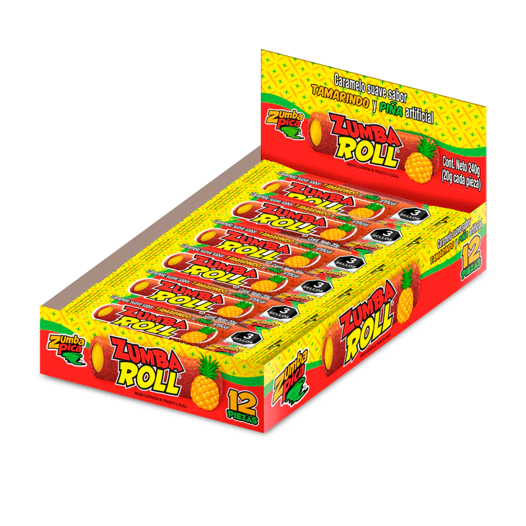ZUMBA ROLL PIÑA 1/12. (CAJA:16PZAS)