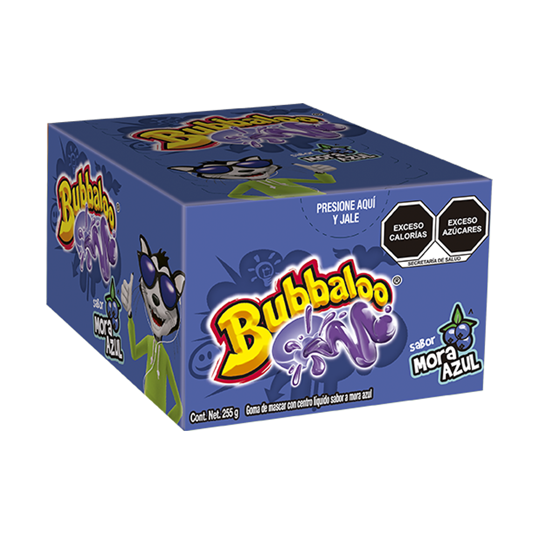 MONDELEZ BUBBALOO MORA AZUL 1/50pzs (Caja: 32dsp)