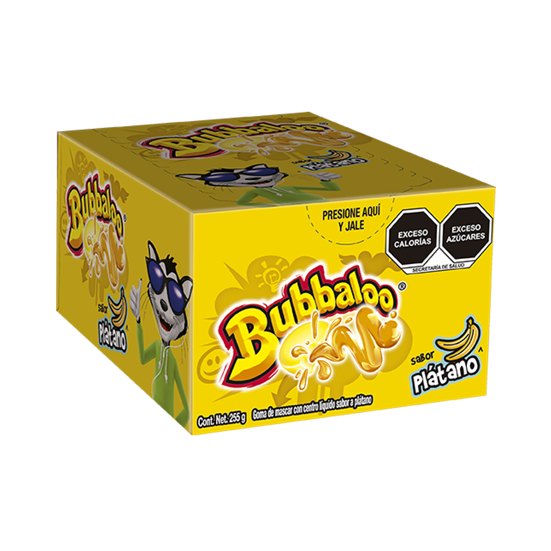 MONDELEZ BUBBALOO PLATANO 1/50pzs (Caja: 32dsp)