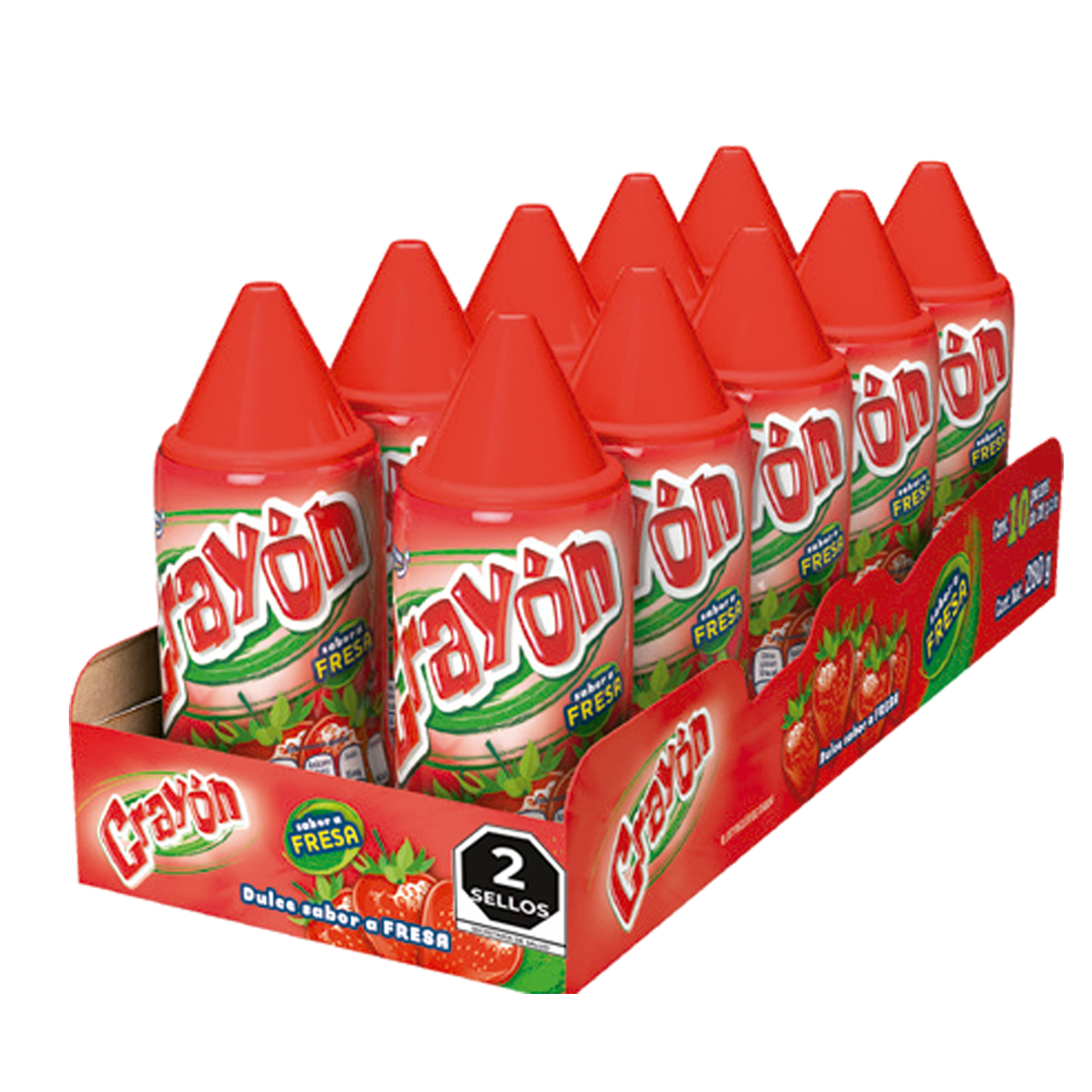 HSY CRAYON DE FRESA 1/10pz (Caja:12dsp)