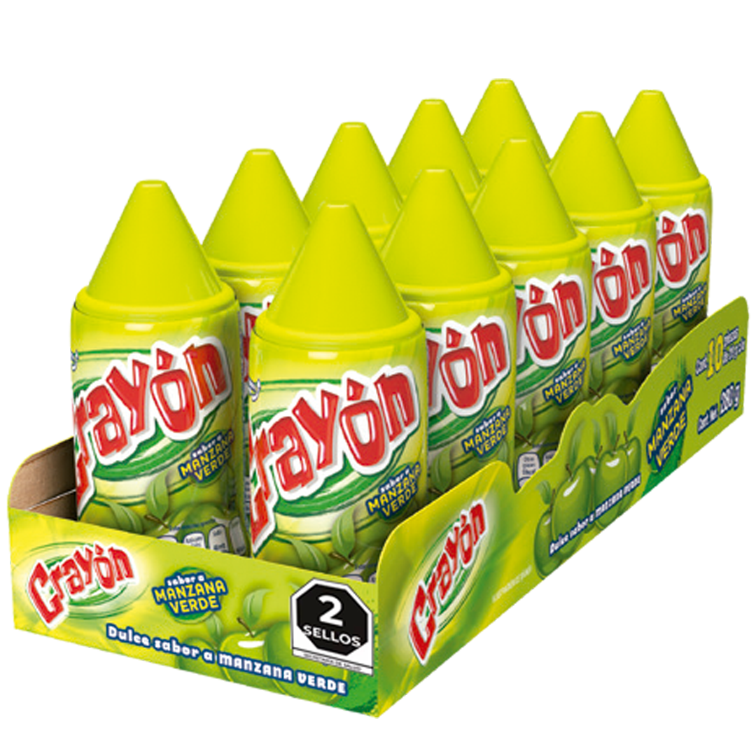 HSY CRAYON MANZANA VERDE 1/10pz (Caja:12dsp)