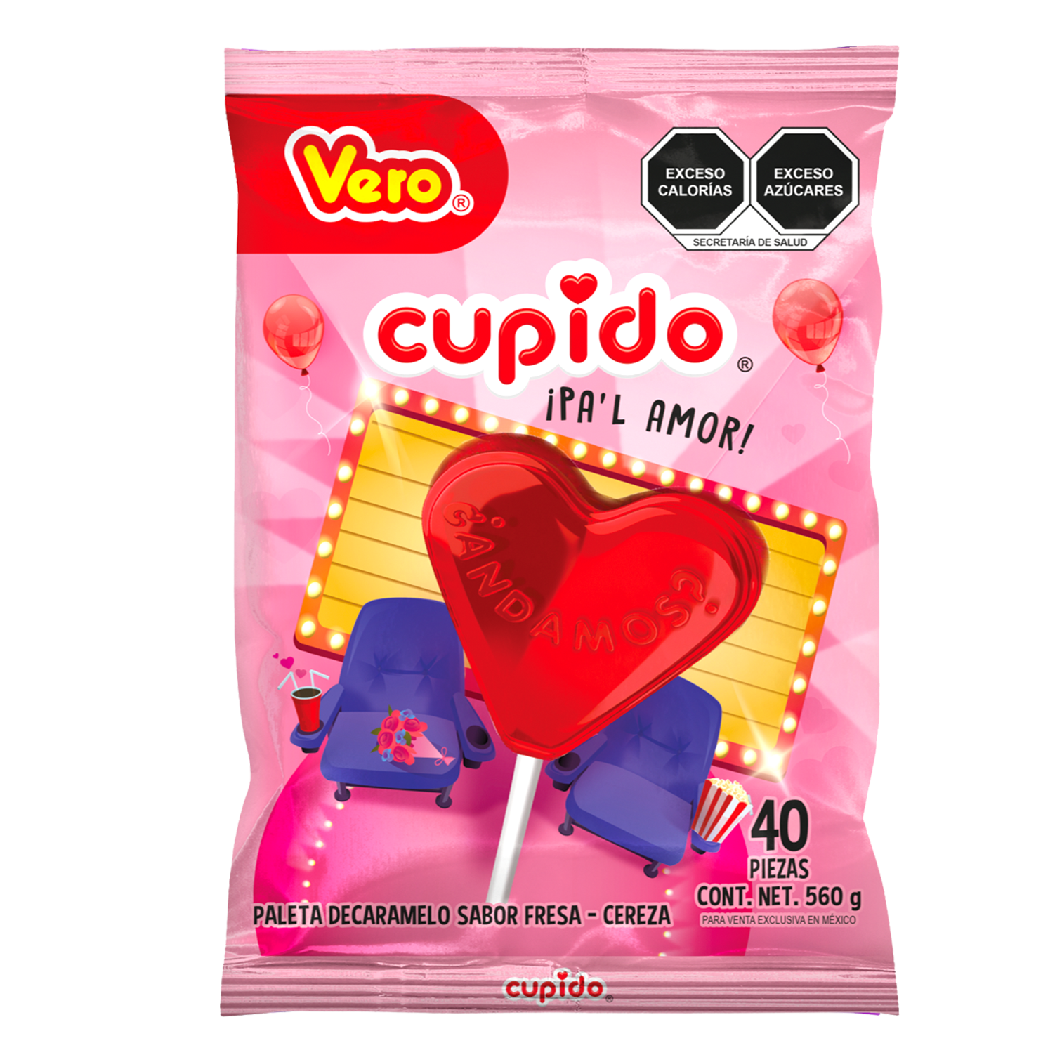 VERO PAL.CUPIDO 1/40pzs (Caja:24bls) â DulcerÃas Balu