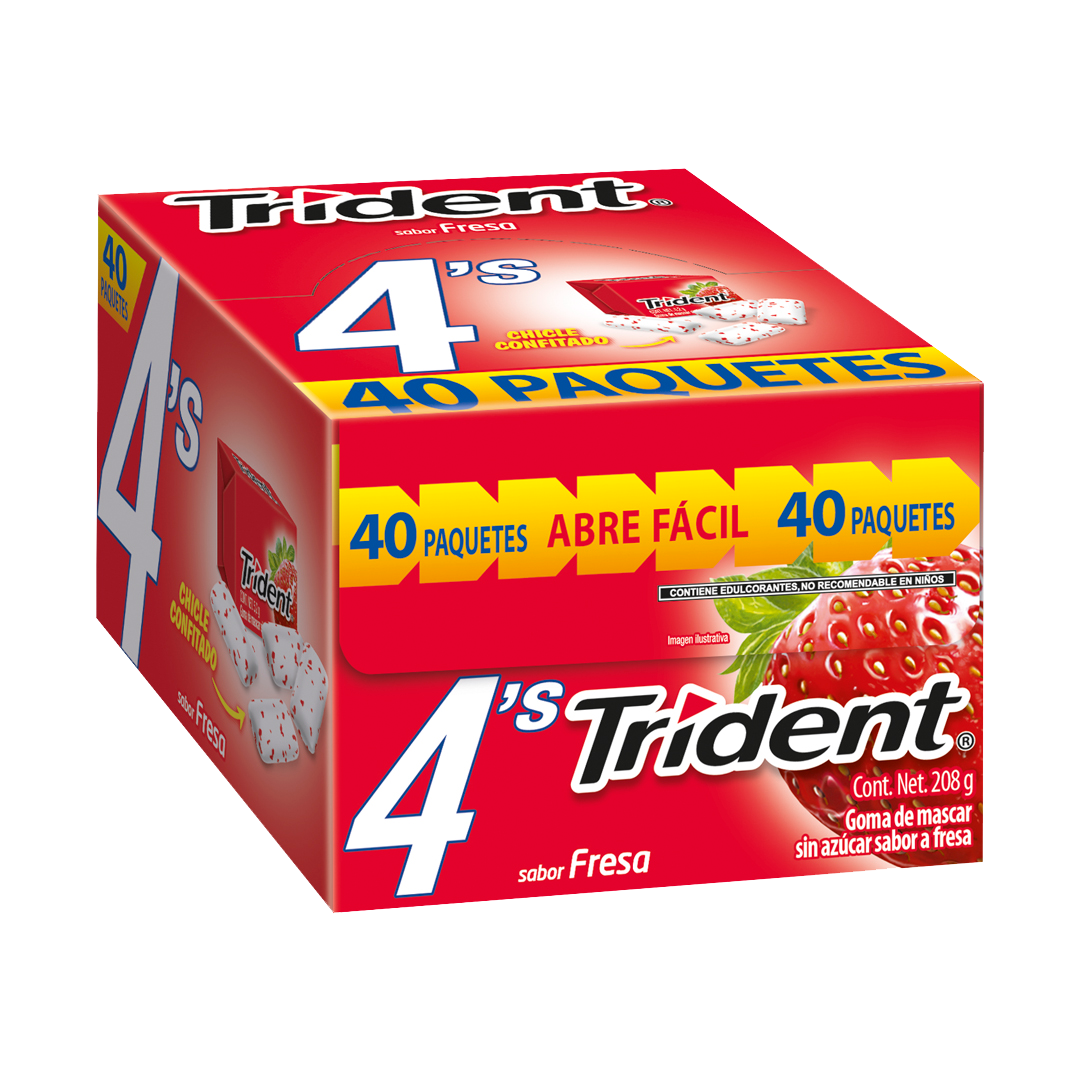 MOZ TRIDENT 4'S FRESA 1/40pz (Caja:40dsp)