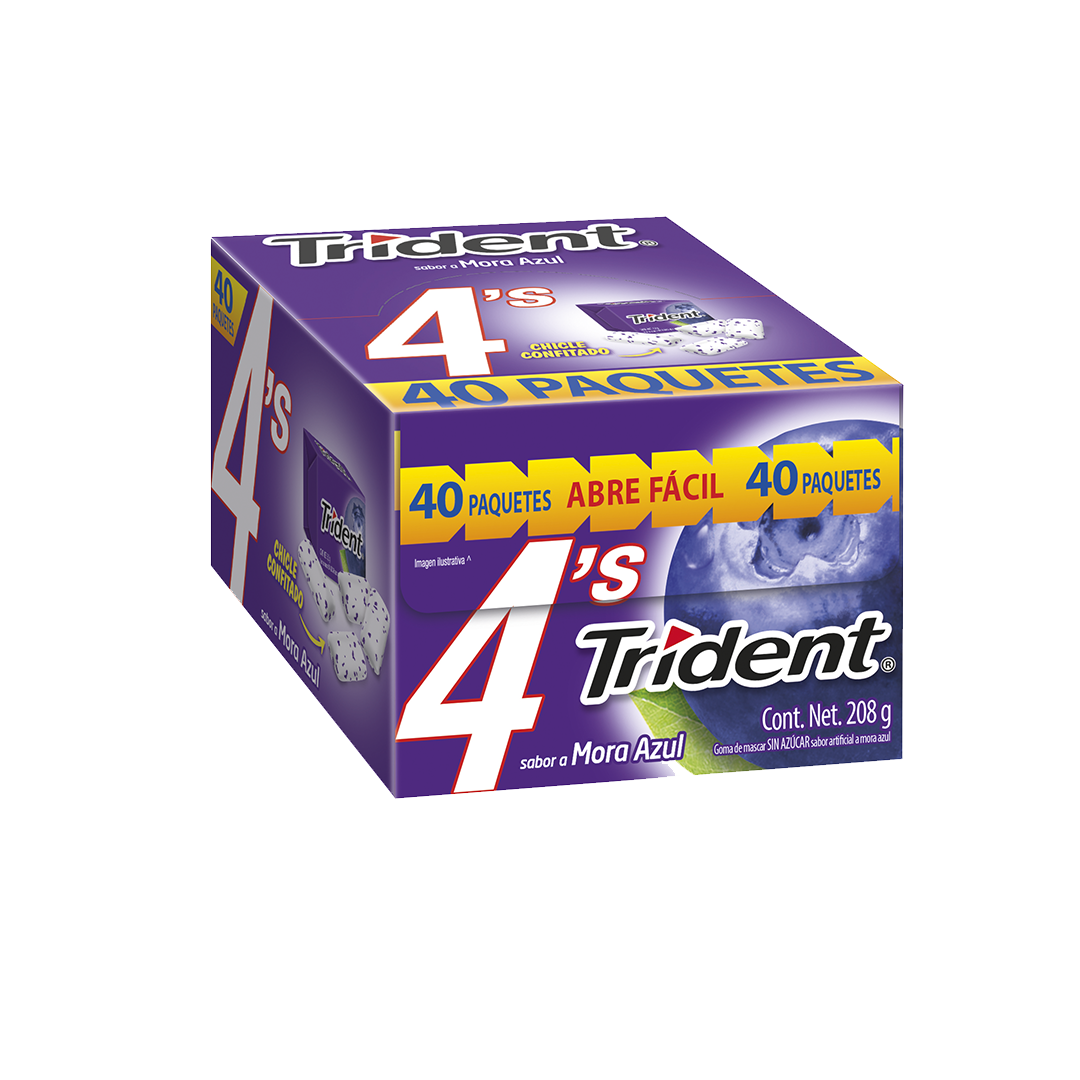 MOZ TRIDENT 4'S MORA 1/40pz (Caja:40dsp)