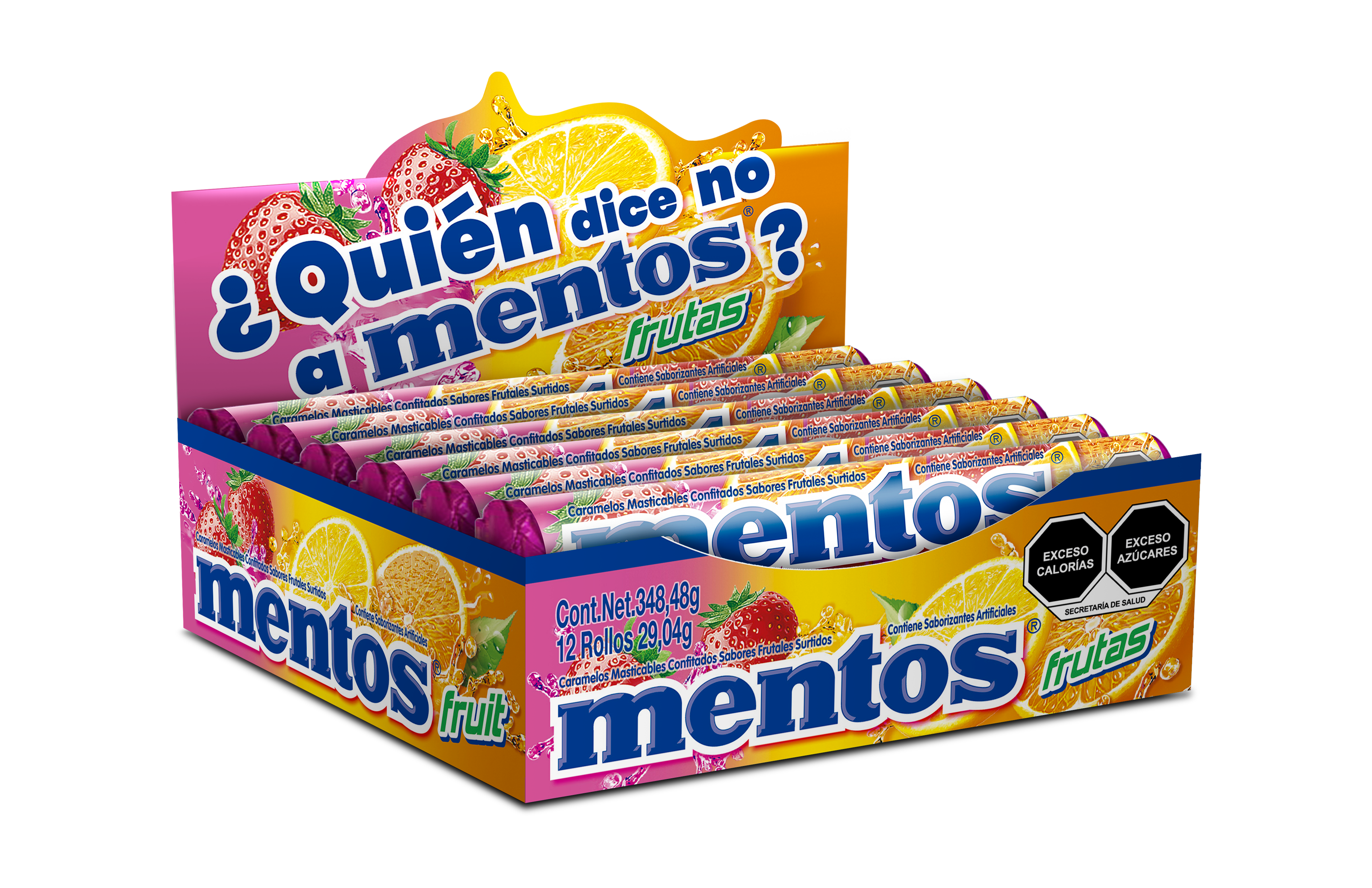 CHUPACHUPS MENTOS FRUTFLOWP 1/20pz (Caja: 20dsp)