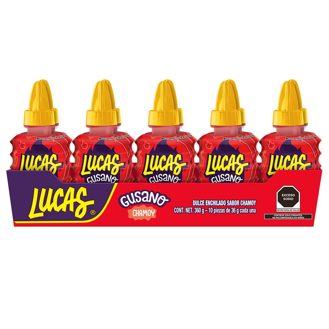 LUCAS GUSANO DE CHAMOY 1/10pzs (Caja:30dsp)