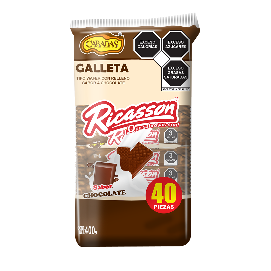 CABADA RICASSON CHOCO 1/40pz (Caja:12dsp)