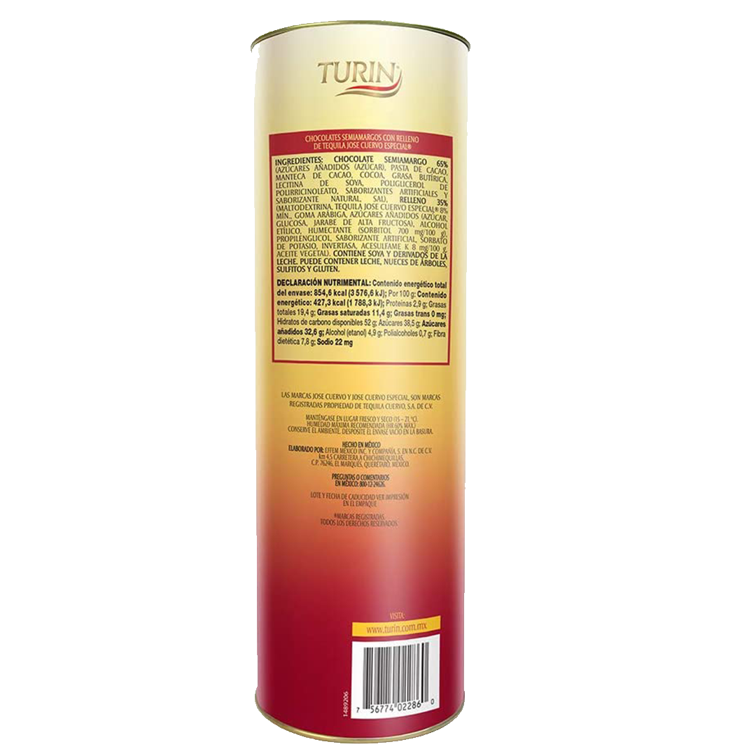 TURIN JOSE CUERVO TUBO 1/200gr (Caja:6pzs)