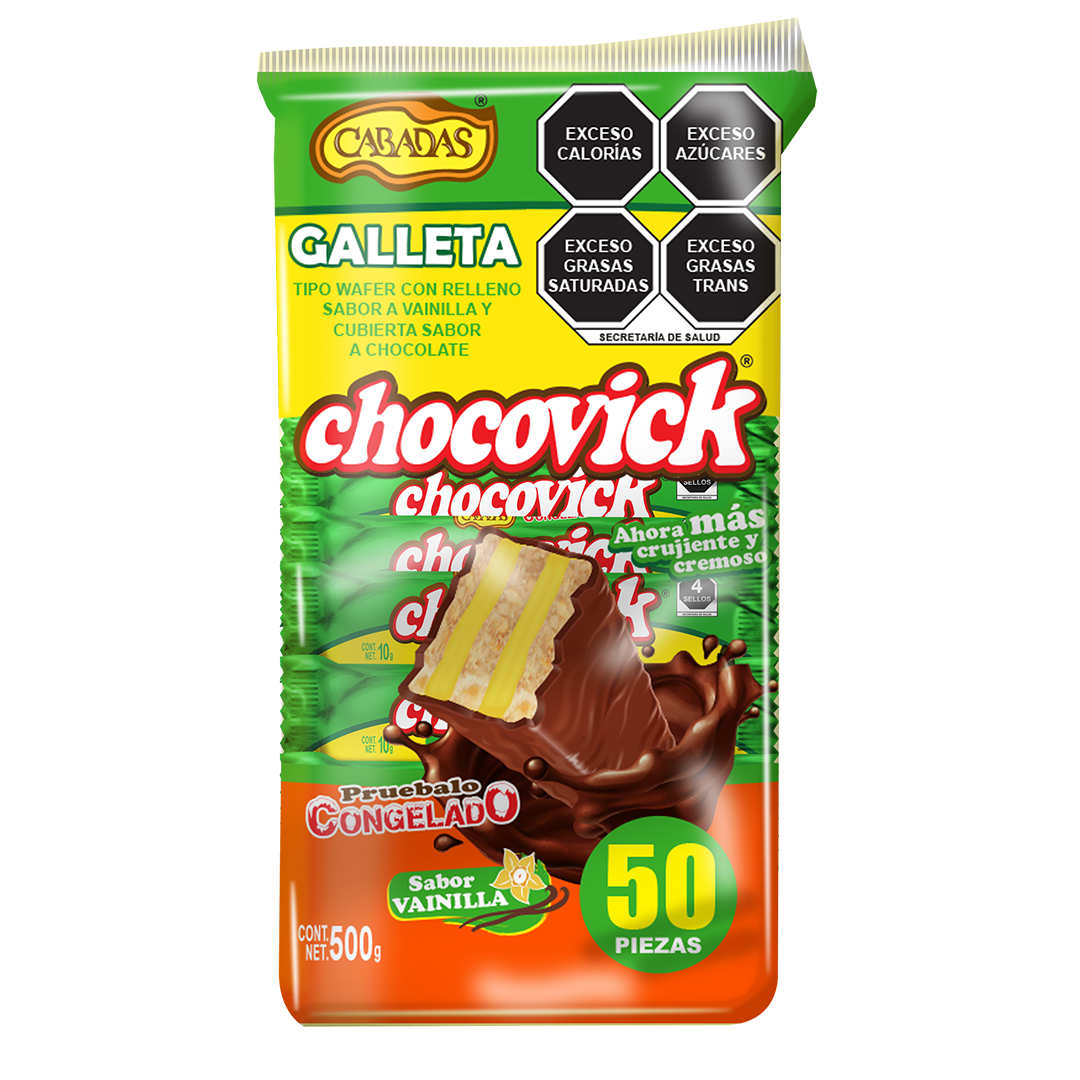 CABADA CHOCOVICK VAINILLA 1/50pz (Caja:12dsp)