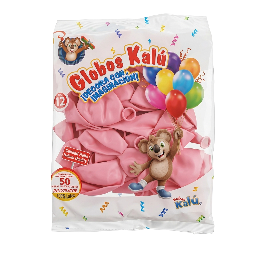 AZTECA GLOBO ROSA BEBE #9 1/50pz (Caja:50dsp)