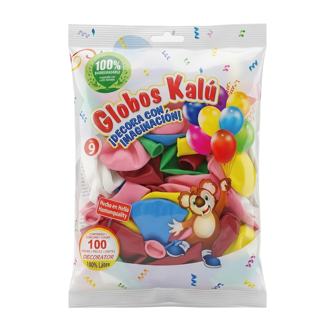 AZTECA GLOBO SURTIDO #9 1/50pz (Caja:50dsp)