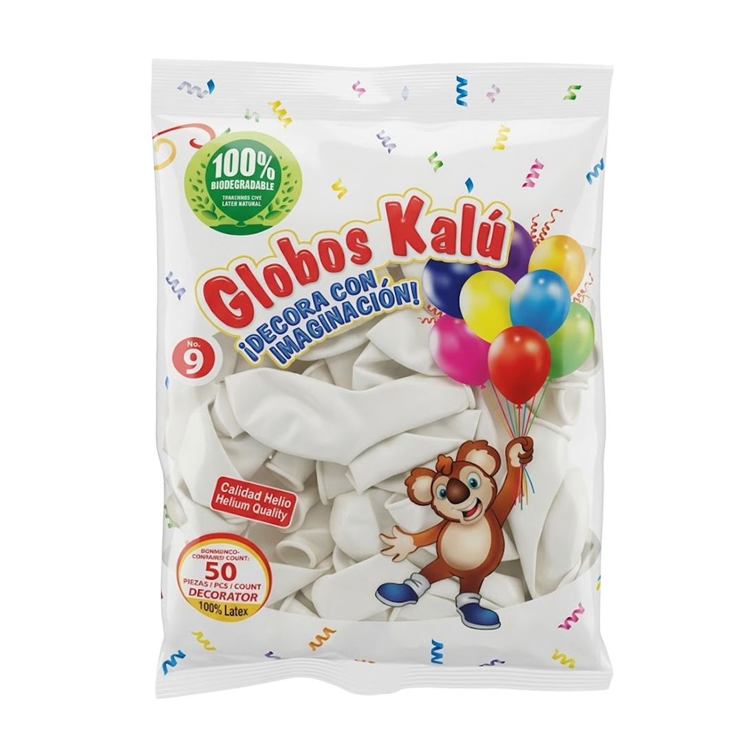 AZTECA GLOBO BLANCO #9 1/50pz (Caja:50dsp)