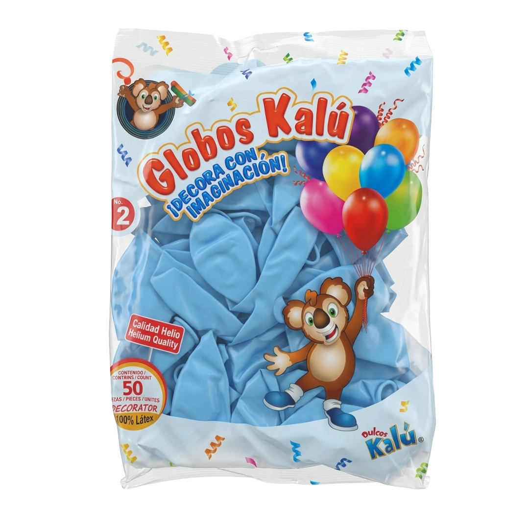 AZTECA GLOBO AZUL CIELO #9 1/50pz (Caja:50dsp)