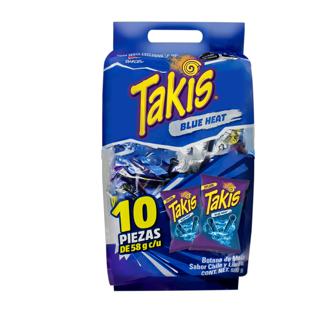 BARCEL TAKIS BLUE HEAT 1/10pzs (Caja:7dsp)