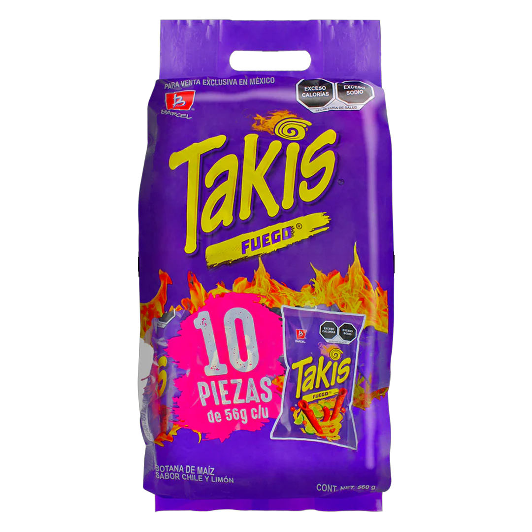 BARCEL TAKIS FUEGO TENPACK 1/10pz (Caja:7dsp)