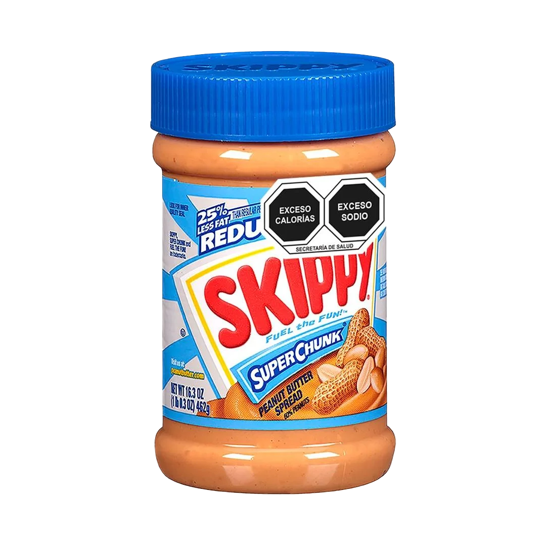 SKIPPY CREMA DE CACAHU C/TROZOS 1/462gr (Caja:12pza)