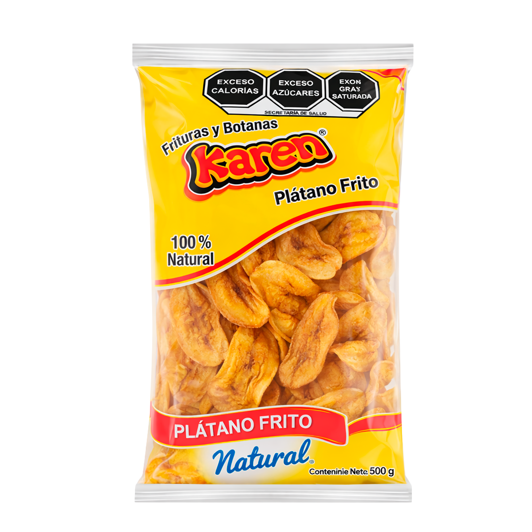 Karen Platanos Natural - La Bolsa Contiene 500 Gramos