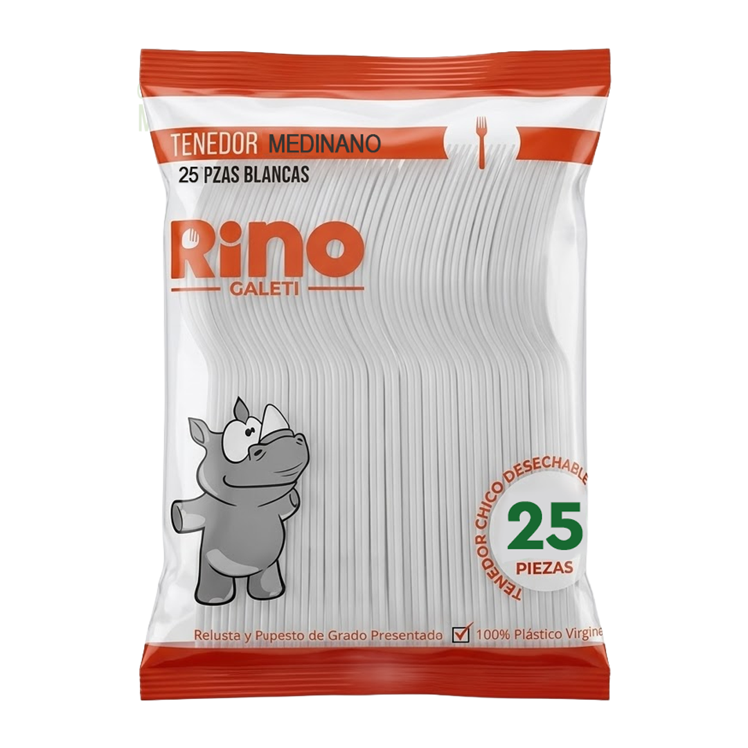 ALEXA TENEDOR BLANCO MEDIANO 1/25PZ (CAJA:40PZAS)