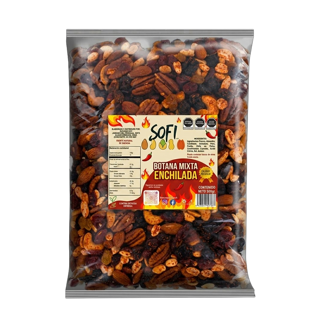 BOTANA MIXTA ENCHILADA 1/500gr (Caja:28pzs)
