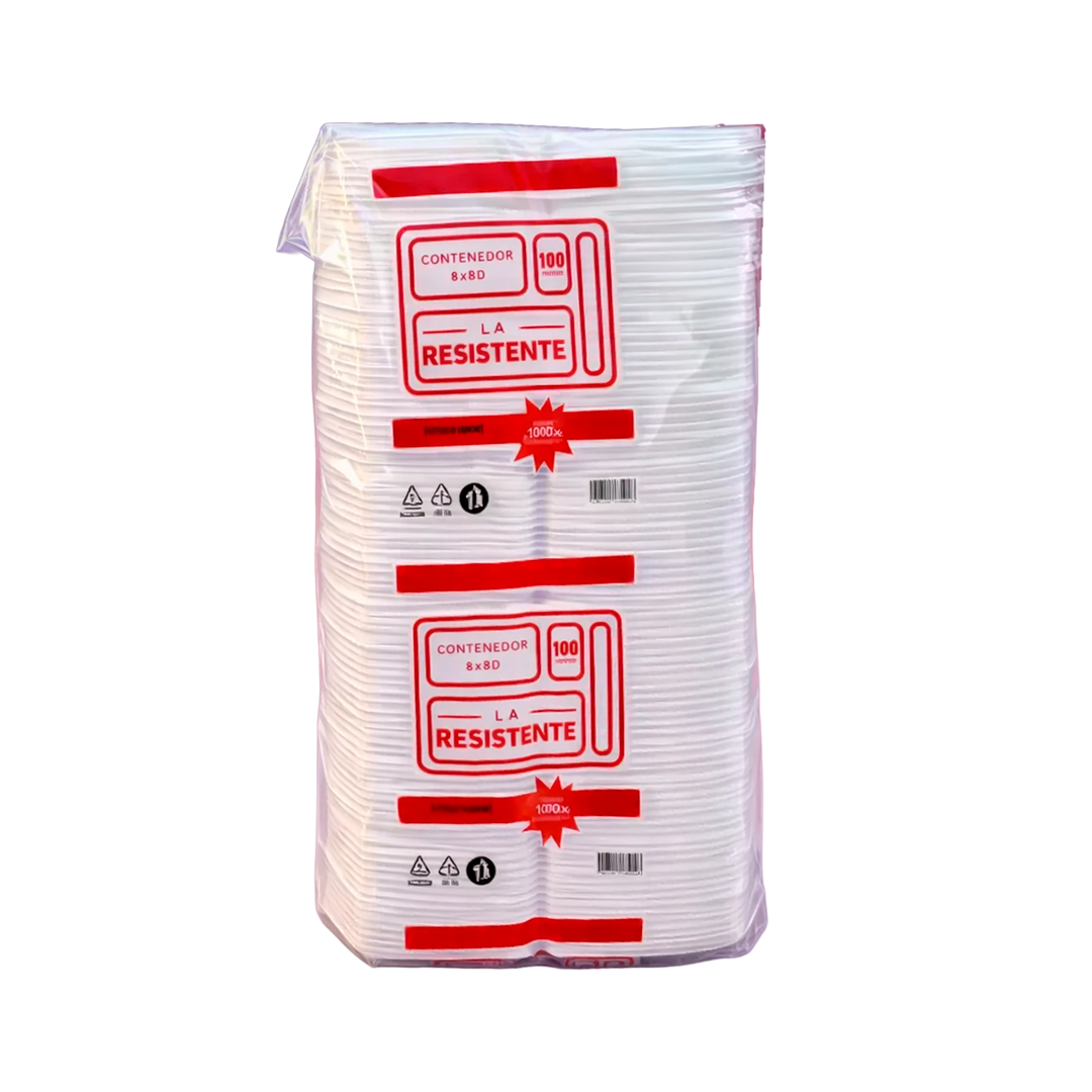 CHIMEX CHAROLA 8X8 L 1/100pzs (Caja: 2paq)
