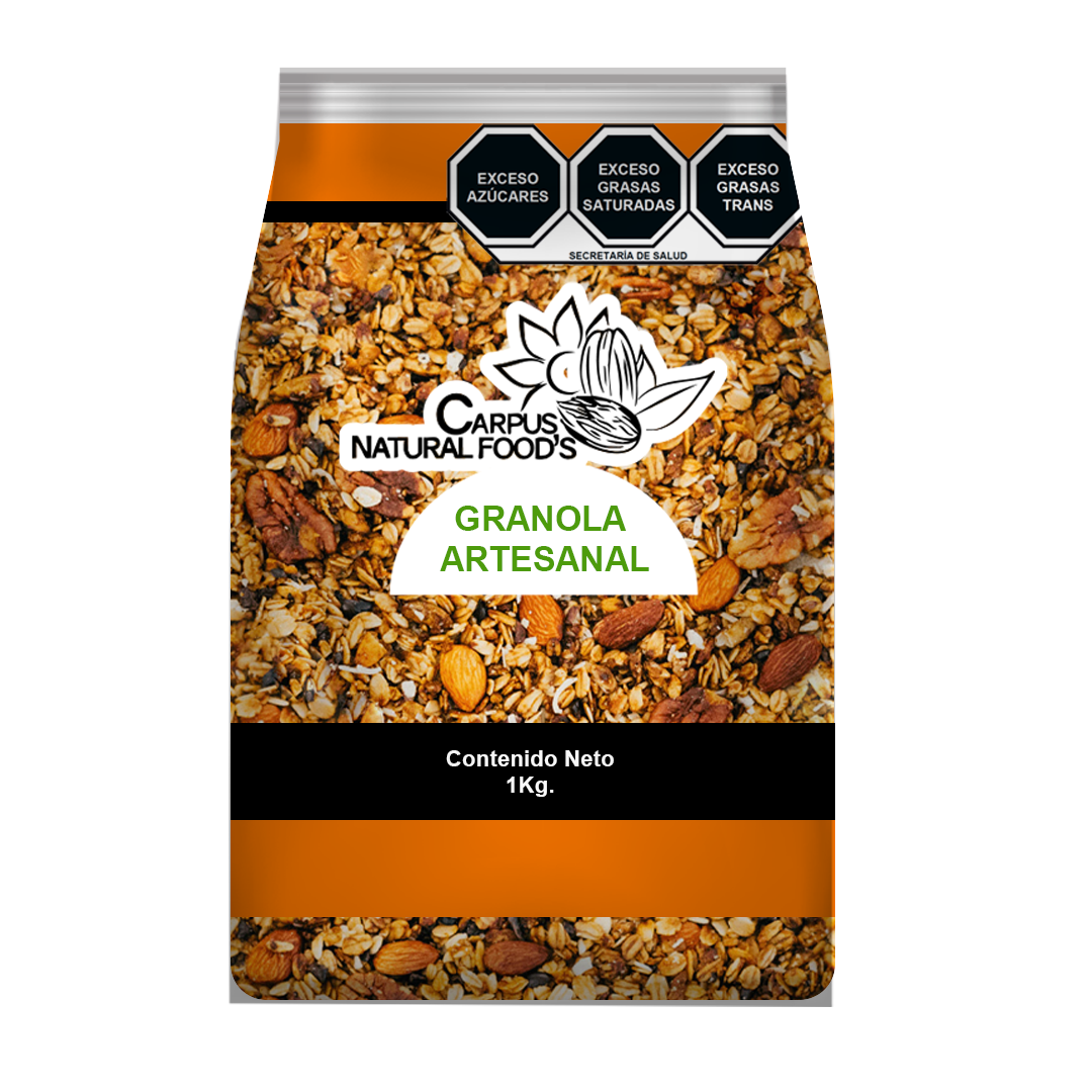 CARPUS GRANOLA ARTESANAL 1/1K (Caja: 10pzs)