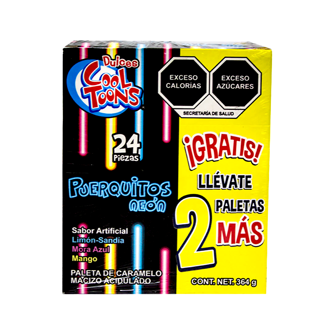 PAL. PUERQUITOS NEON 24/24 + 2PZ
