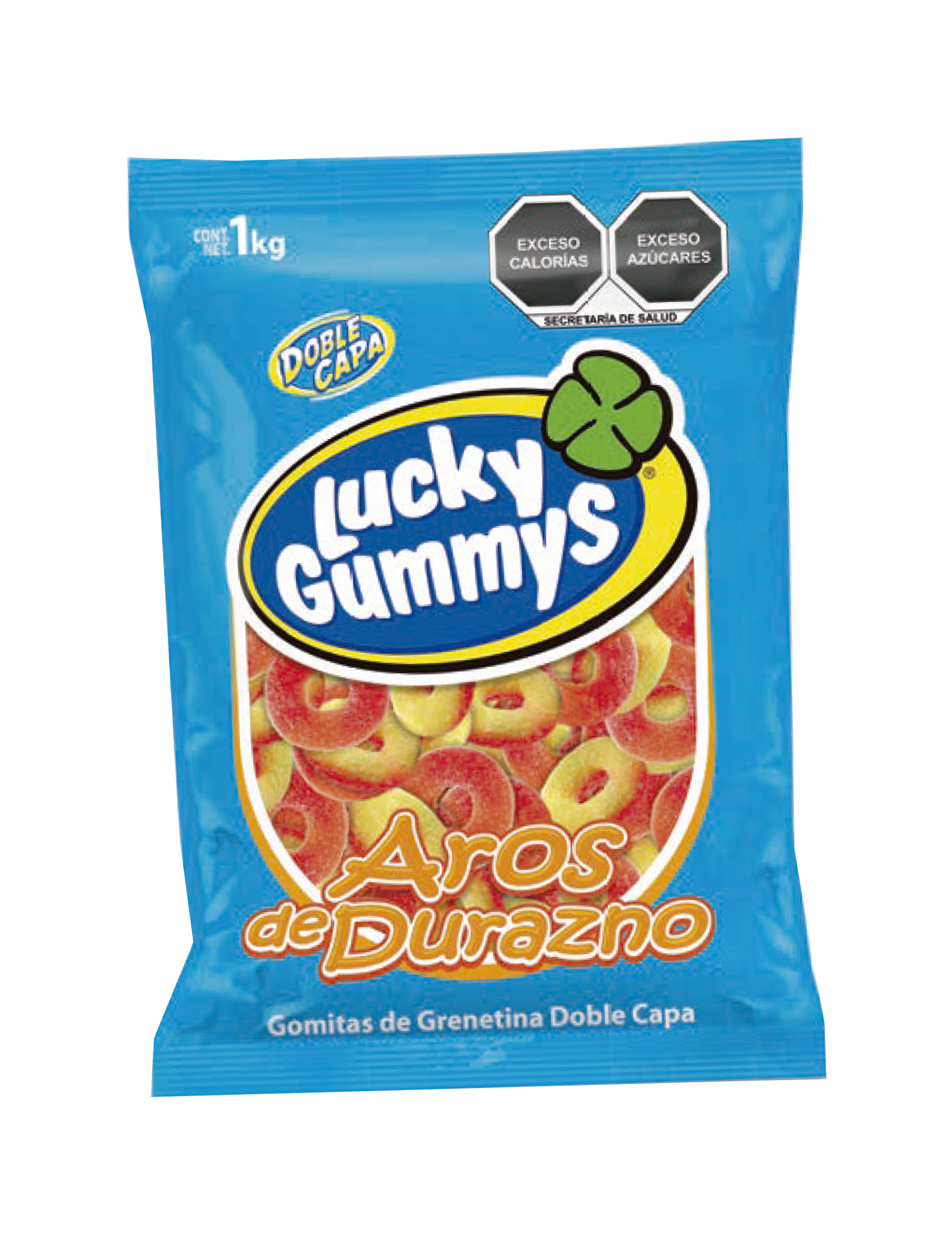 CUANDA LUCKY AROS DE DURAZNO 1/1K (Caja:8pz)