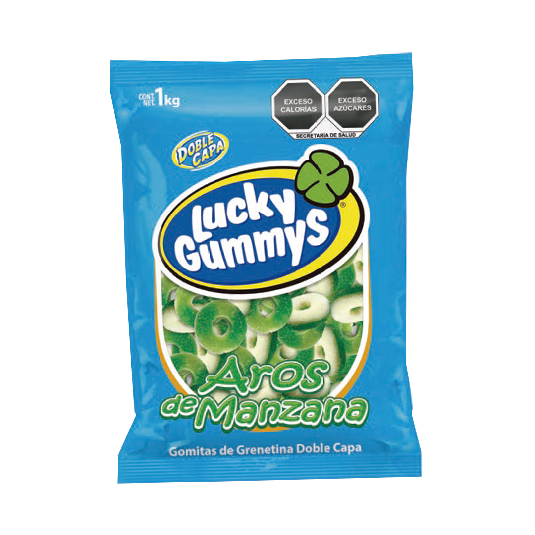 CUANDA LUCKY AROS DE MANZANA 1/1K (Caja:8pz)