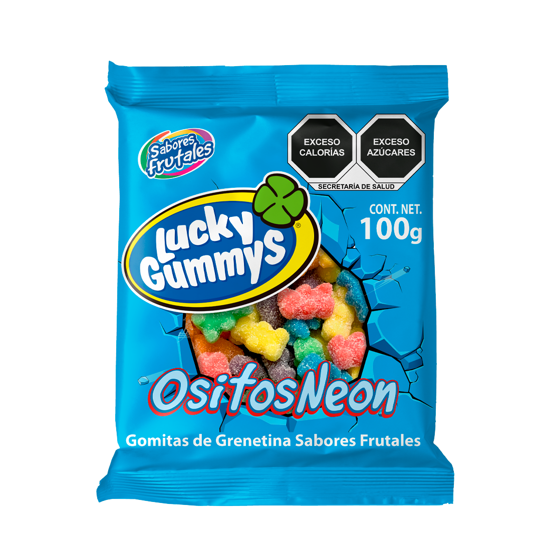 CUANDA OSITOS NEON 4/100gr (Caja:3paq)