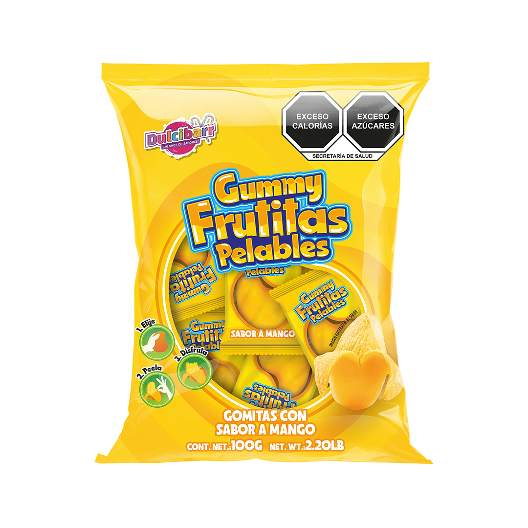 DULCIBARR FRUTITAS PELABLES MANGO 1/100gr (Caja:30dsp)