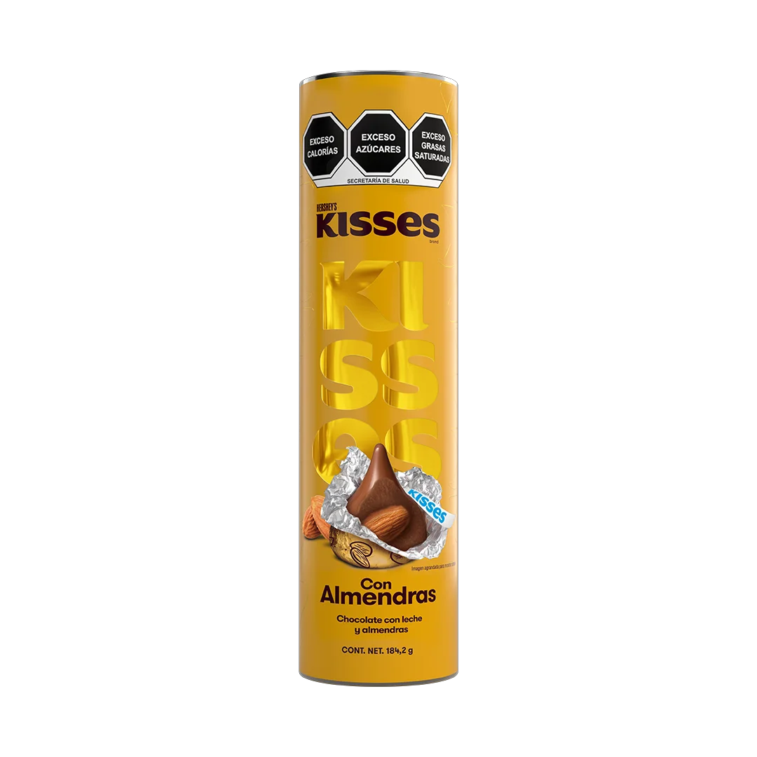 HSY KISS TUBO ALMENDRA 1/184.2gr (Caja:6pz)