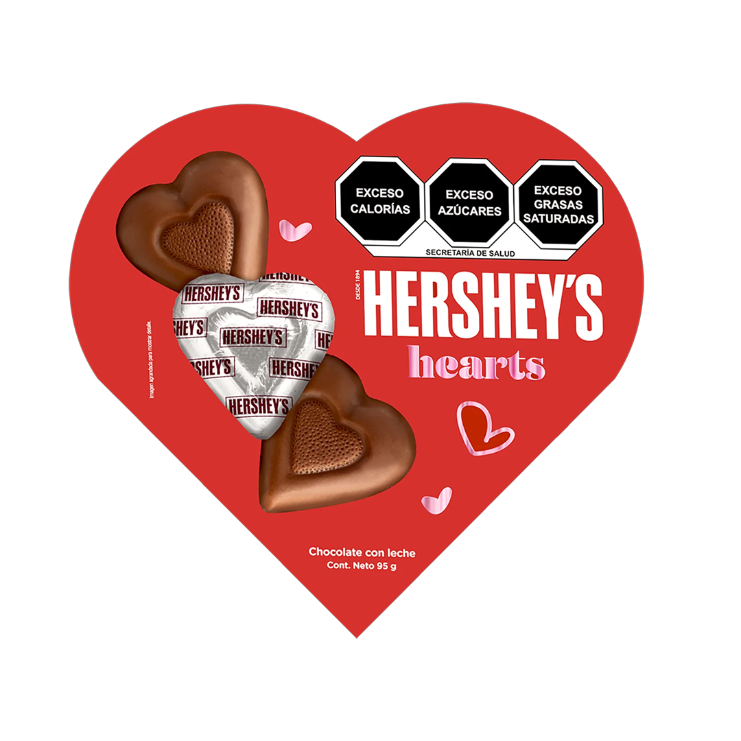 HSY SV MILK HEARTS 1/95gr (Caja:7pz)