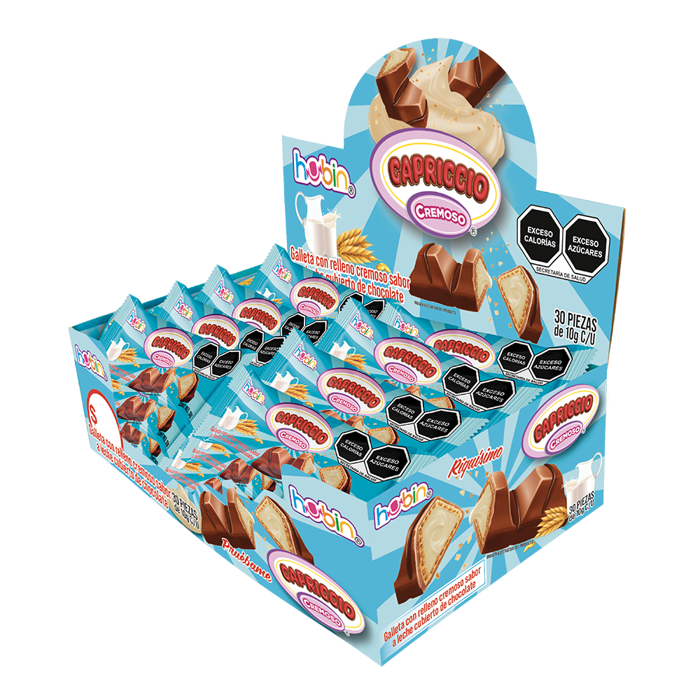 hubin  Capriccio Cremoso leche 30 Piezas