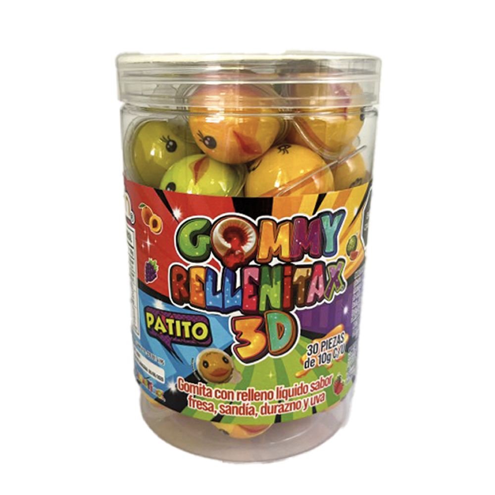 HUBIN RELLENITA3D PATITO1/30pzs (Caja:12dsp)