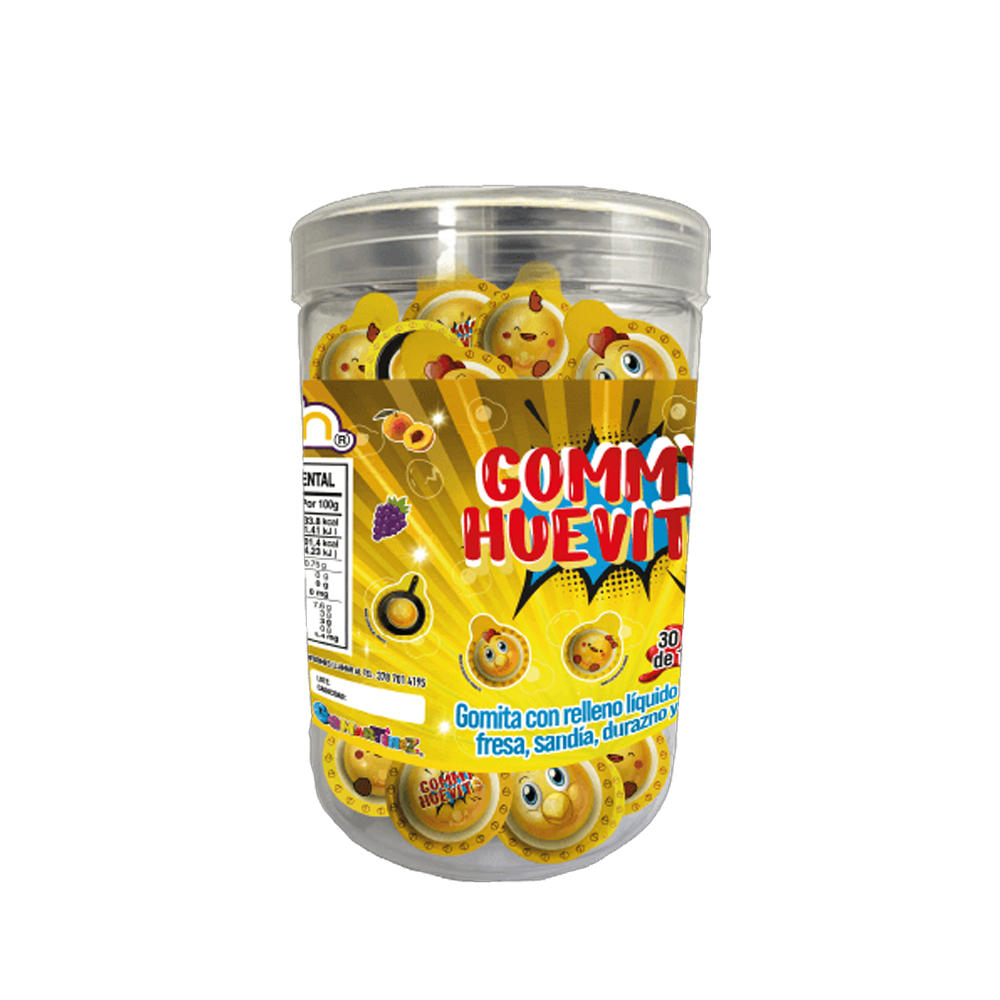 HUBIN GOMMY HUEVITO 3D 1/30pzs (Caja:12dsp)