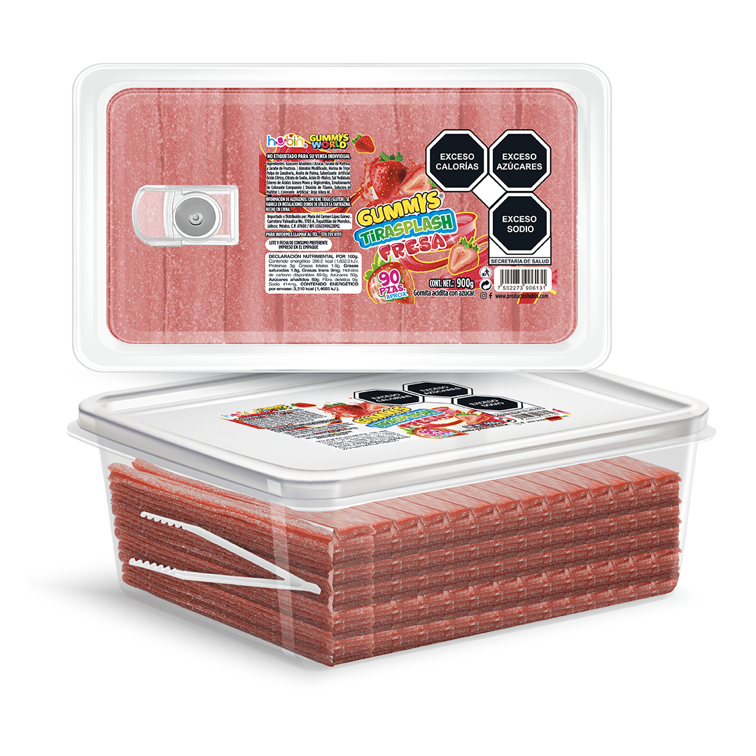 HUBIN TIRASPLASH FRESA 1/900gr (Caja:12pzs)