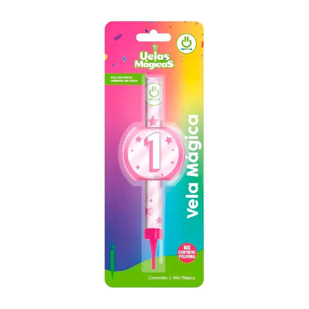 SELECTAS VELA MÁGICA LETRER 14cm 1pz (Caja:12dsp)