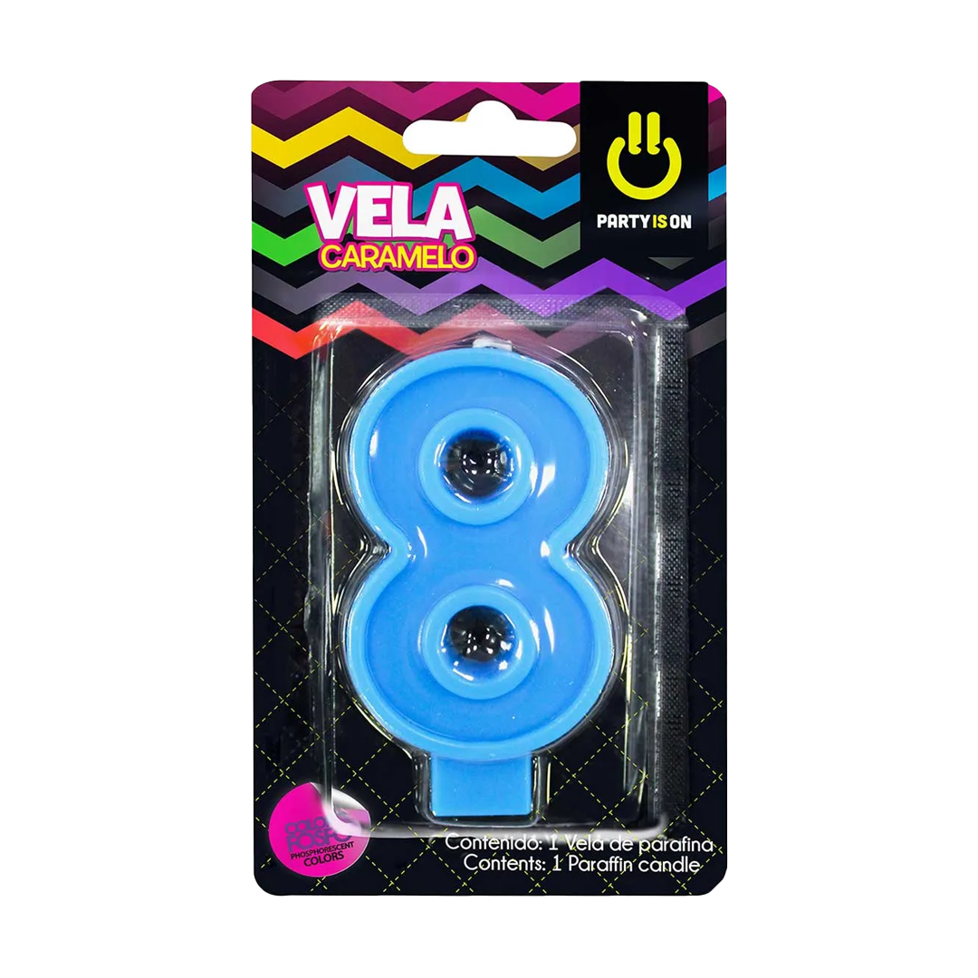 SELECTAS VELA CARAMEL MIX 8, 1/1pz (Caja:12dsp)
