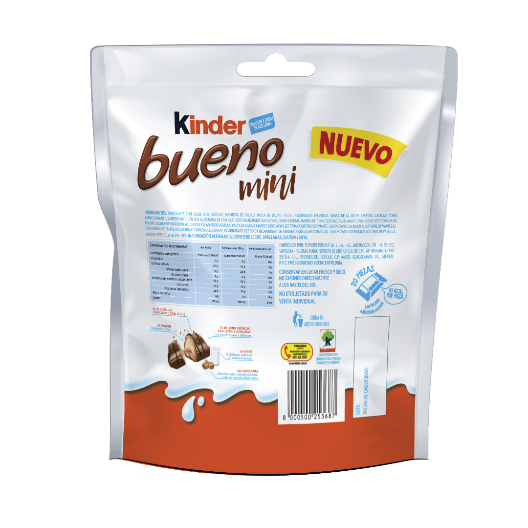 FERRERO KINDER BUENO MINI 1/20pz (Caja:24dsp)