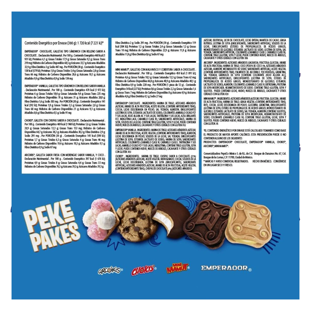 GAMESA PEKEPAKES 1/366gr (Caja:12pzs)