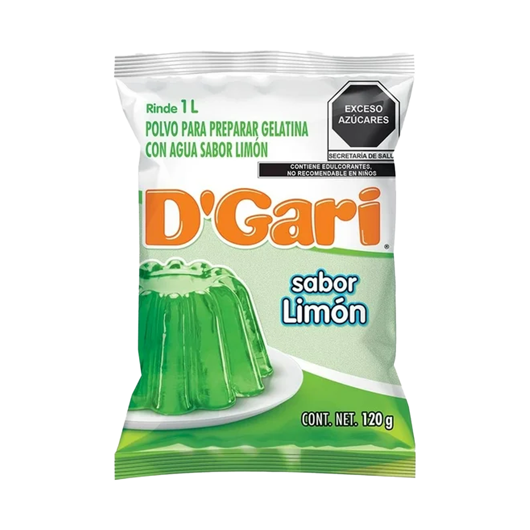 D'GARI GEL AGUA LIMON 1/120gr (Caja:50pz)