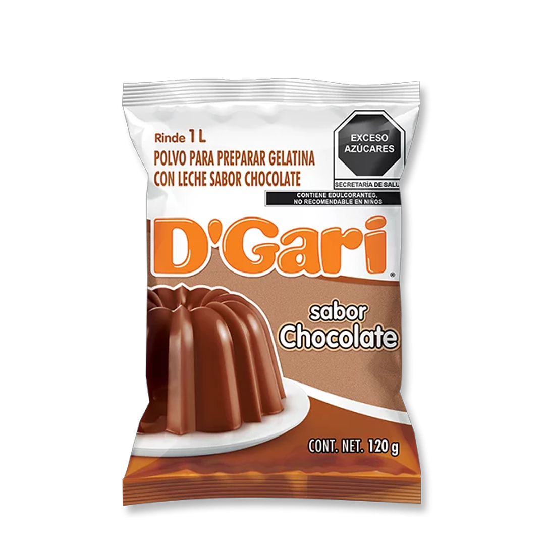 D'GARI GEL LECHE CHOCOLATE  1/120gr (Caja:50pz)