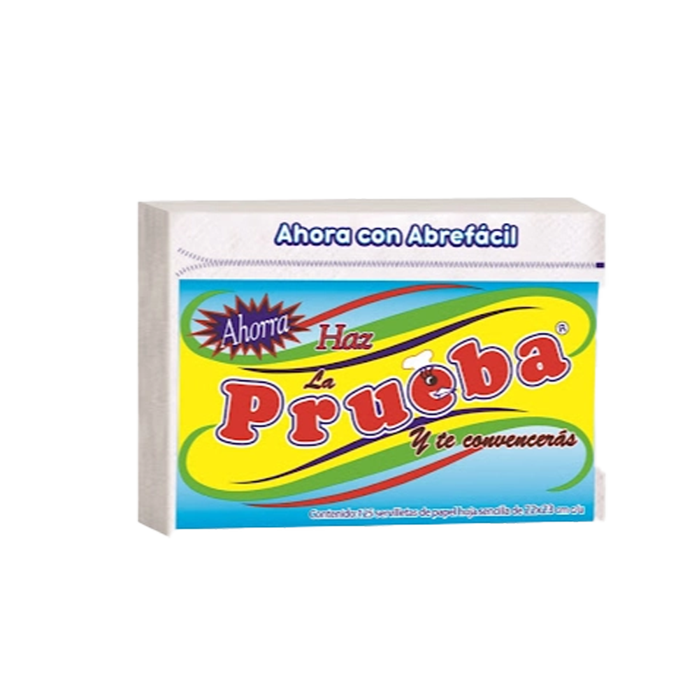 PRUEBA SERVILLETA 1/500pzs (Caja:12pqt)