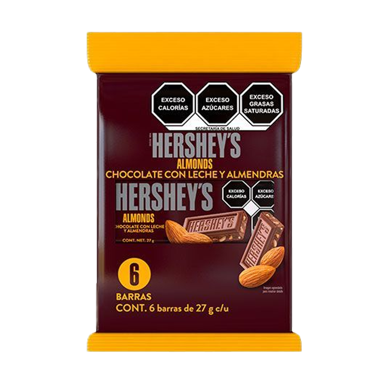 HSY BARRA ALMENDRA 27gr 1/6pz (Caja:14dsp)