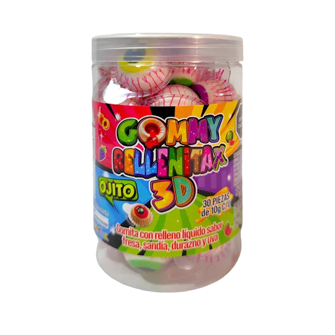 HUBIN RELLENITA3D OJITOS 1/30pzs (Caja:12dsp)