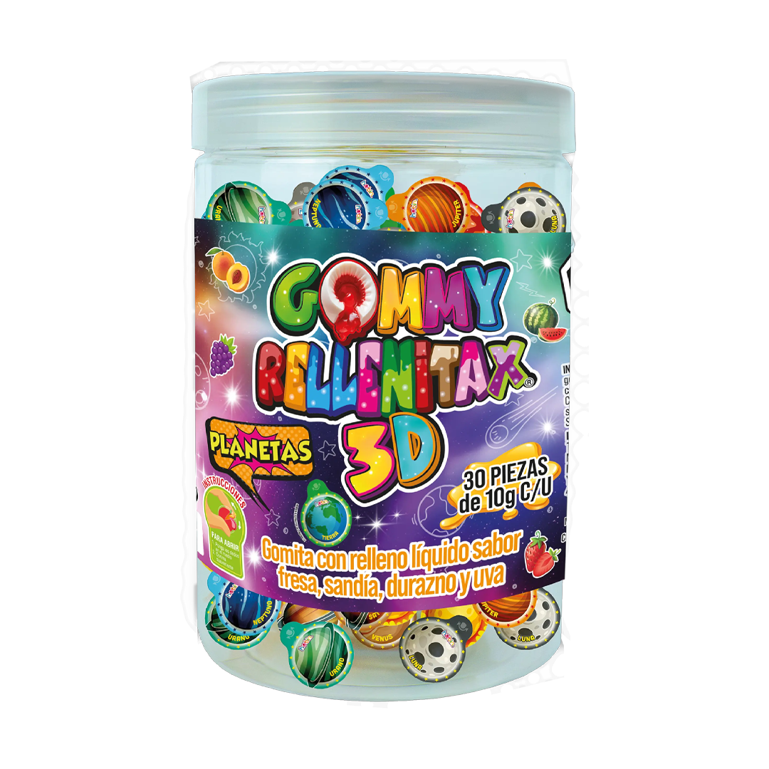 HUBIN RELLENITA3D PLANETAS 1/30pz (Caja:12dsp)