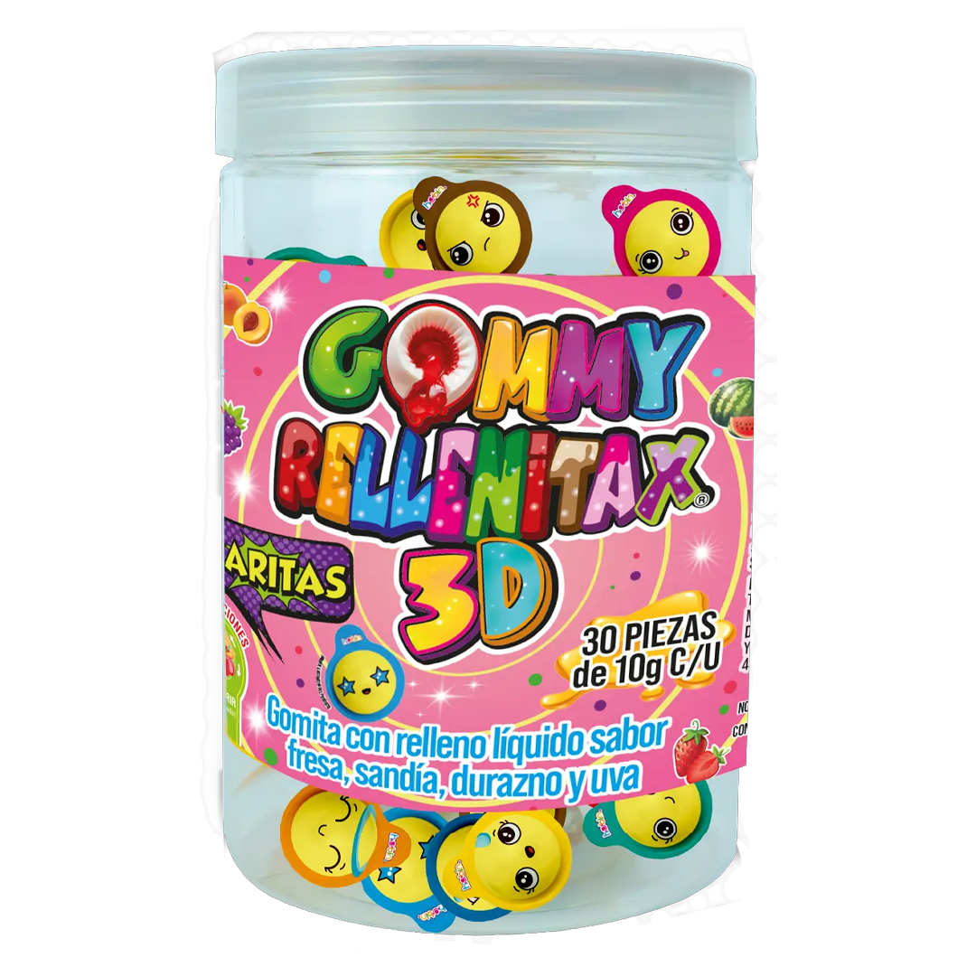 HUBIN RELLENITA3D CARITAS 1/30pz (Caja:12dsp)