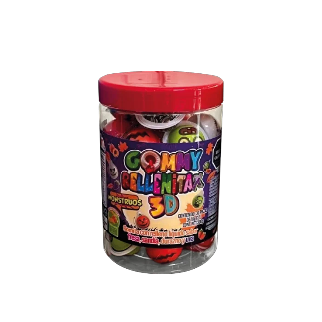 HUBIN RELLENITA 3D MONSTRUOS 1/30pz (Caja:12dsp)