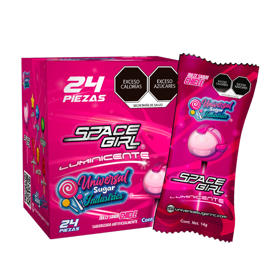DIST LEON PAL SPACE GIRL S/CHICLE 1/14GR (Caja:24dsp)