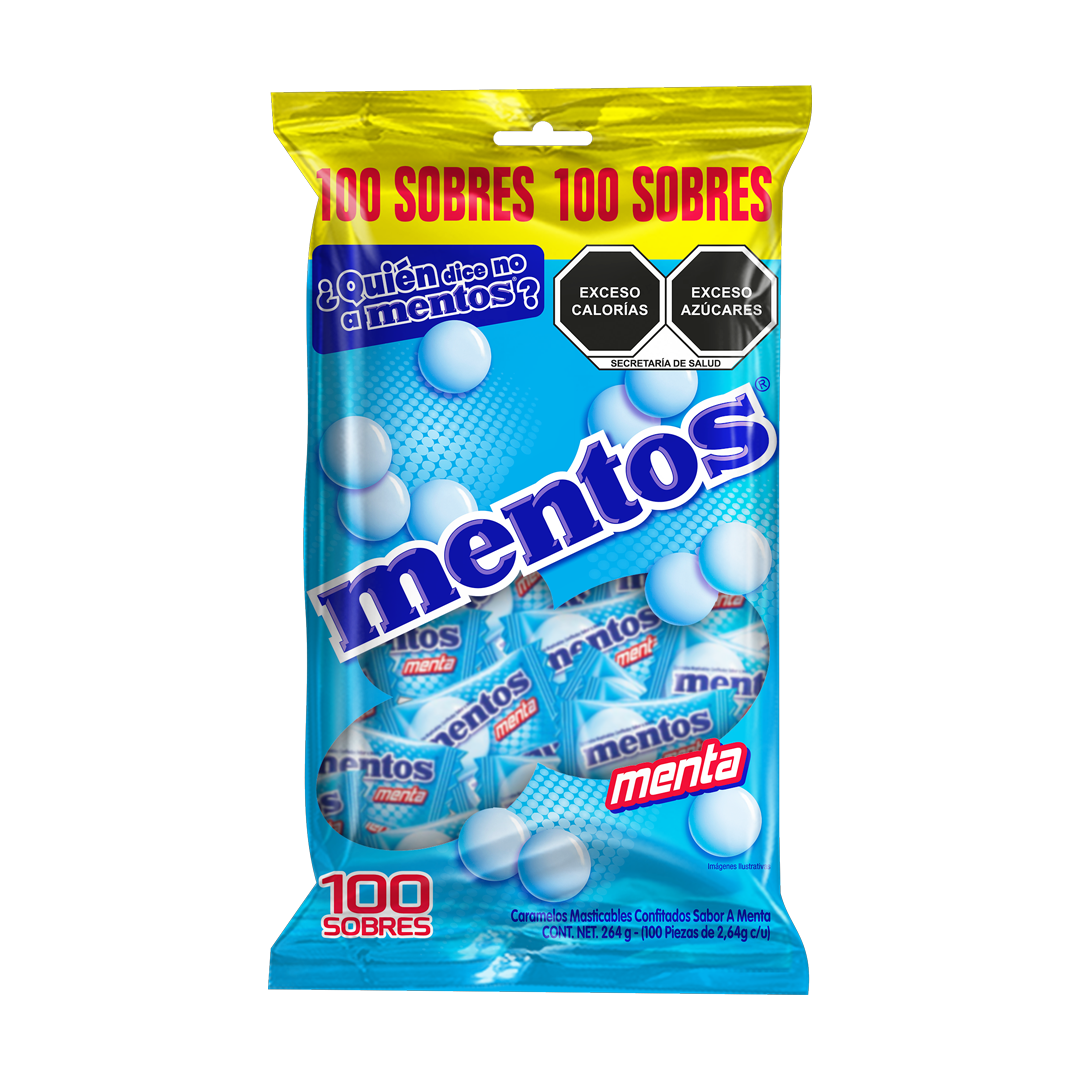 CHUPACHUPS MENTOS MENTA 1/100pz (Caja: 30dsp)